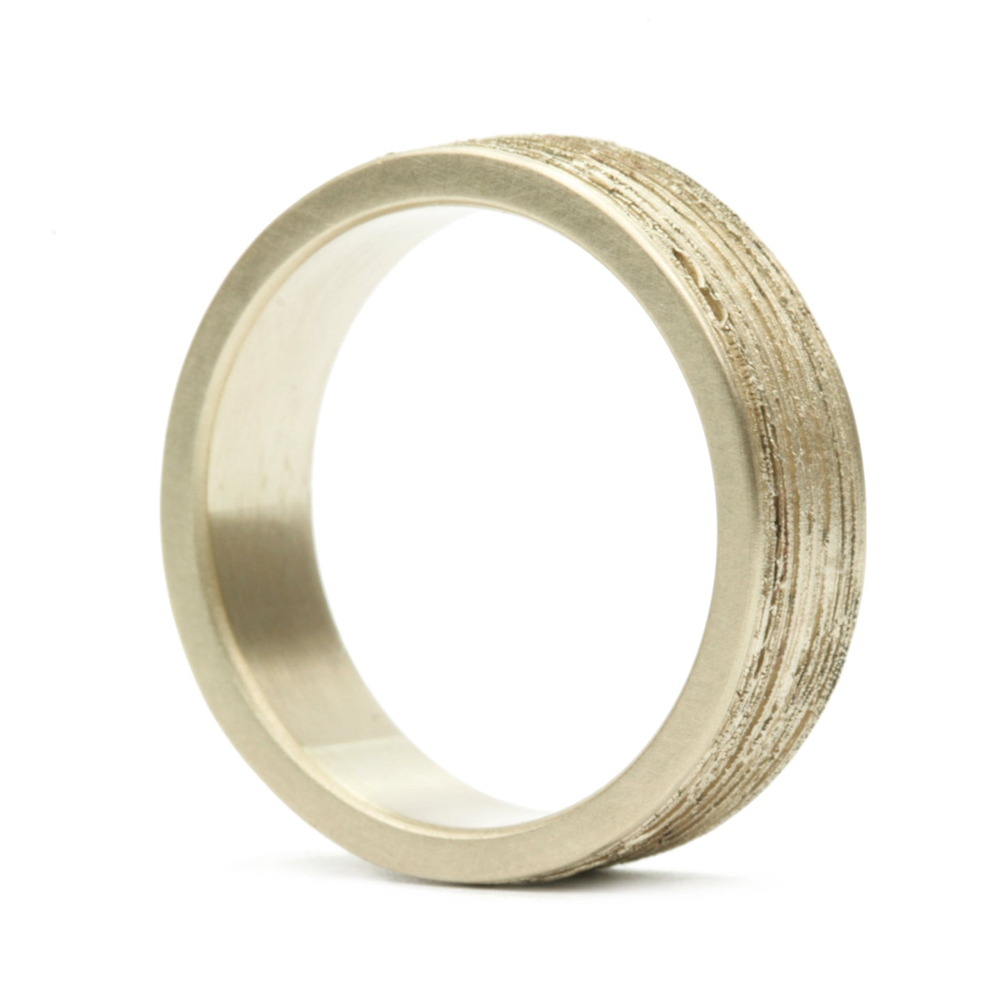 Concrete Band 6.25 mm in 18K white gold