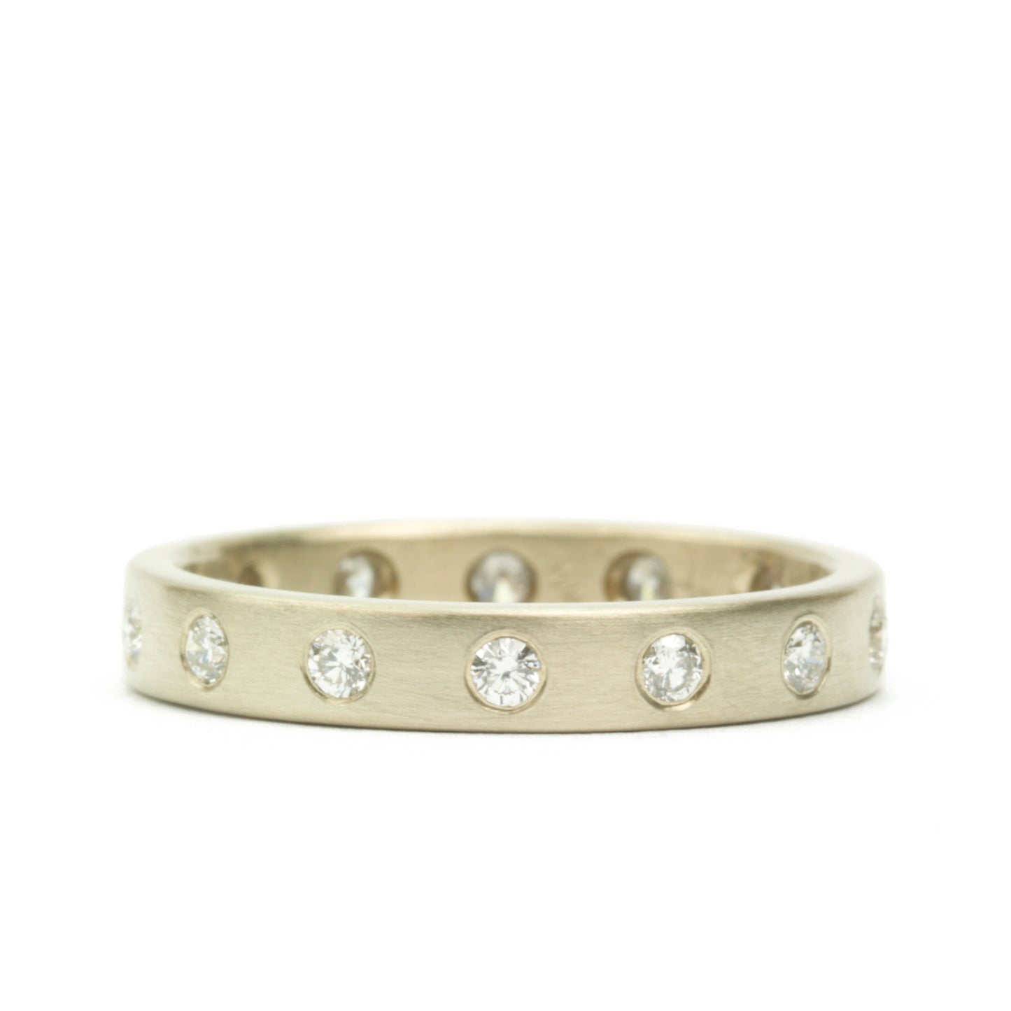S Band 3.10 mm with diamonds in 18K white gold