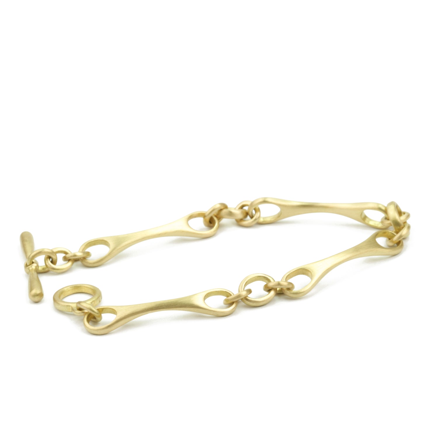 City Bar Link Bracelet, coiled