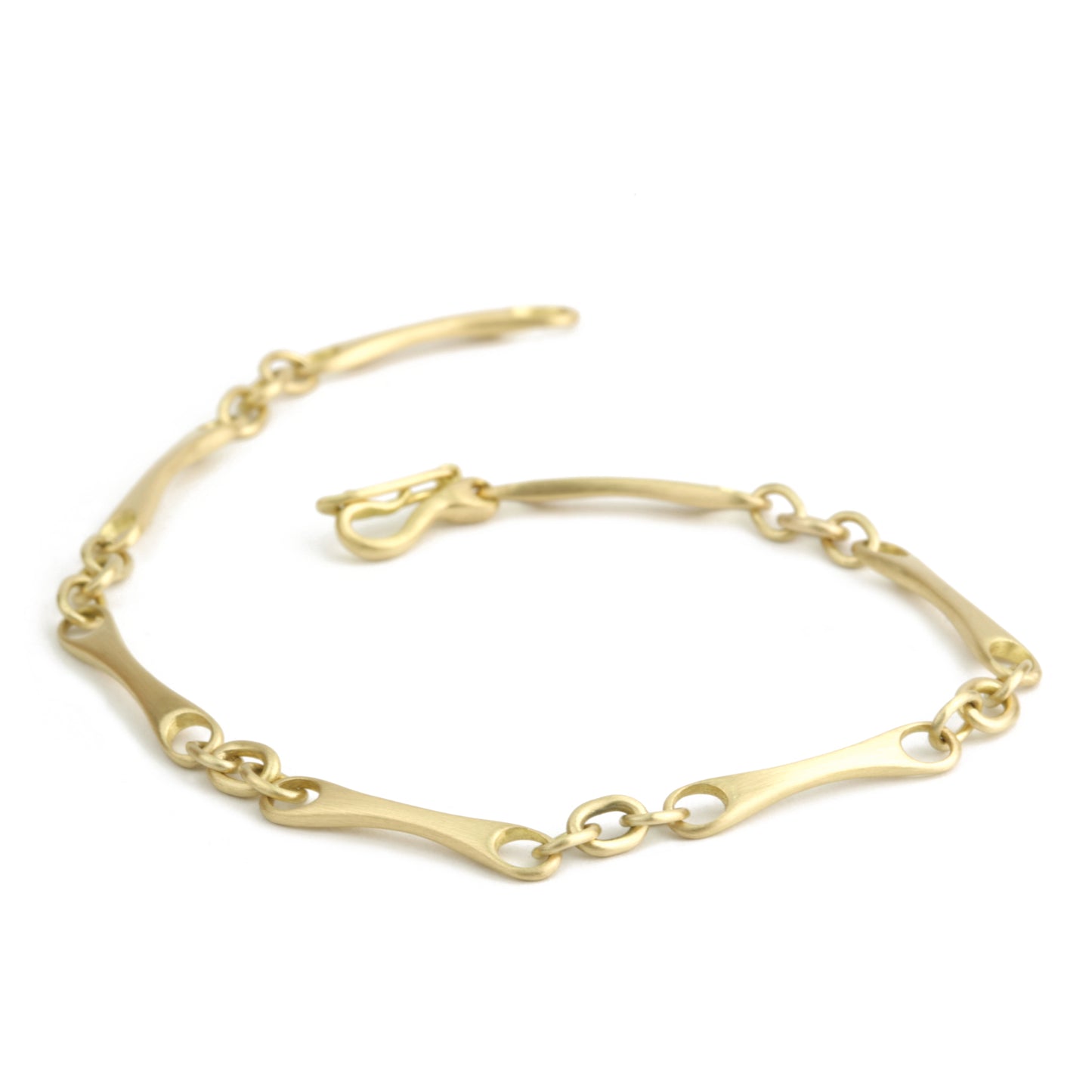 City Bar Link Bracelet Small, coiled