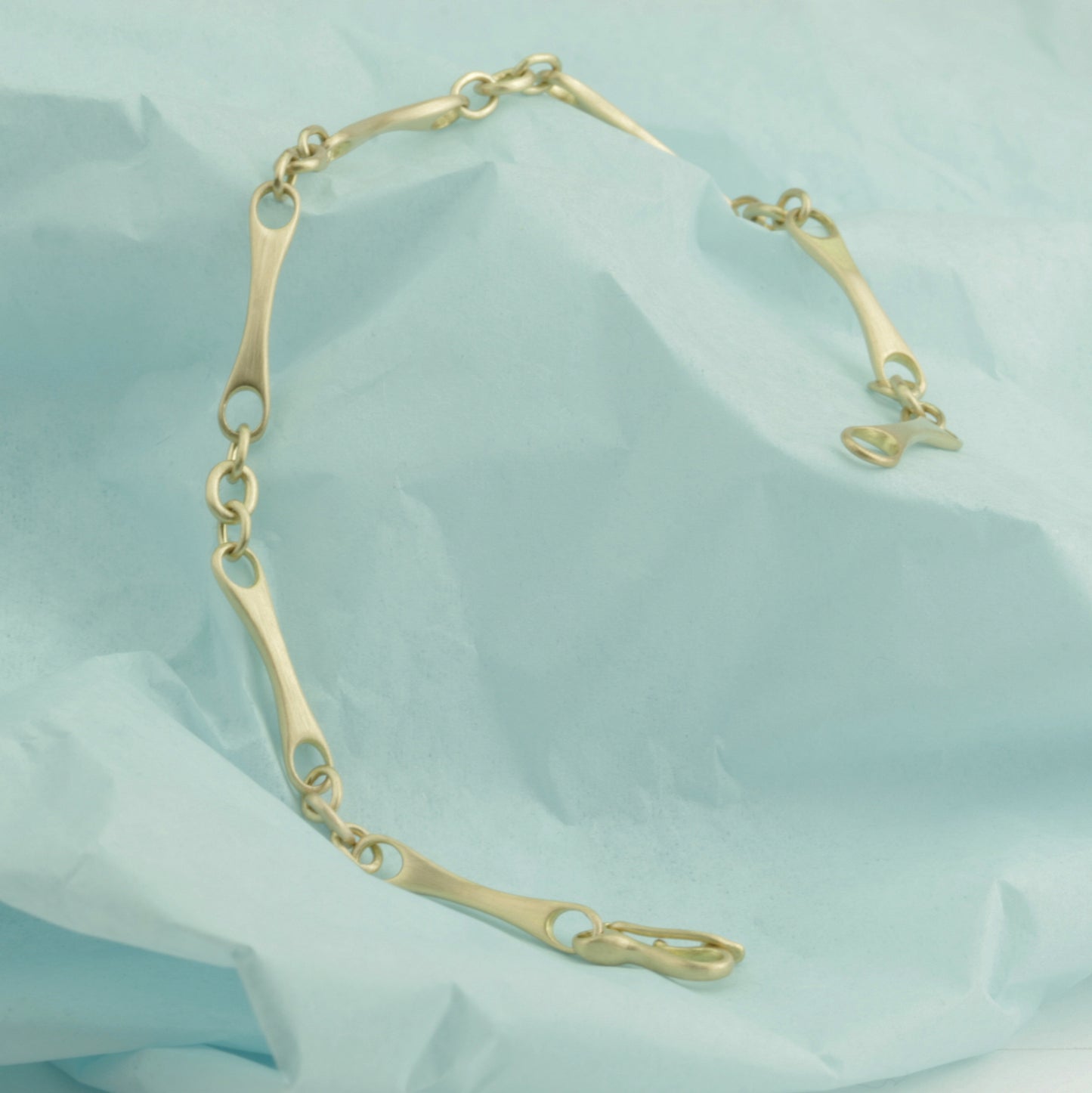 City Bar Link Bracelet Small, draped