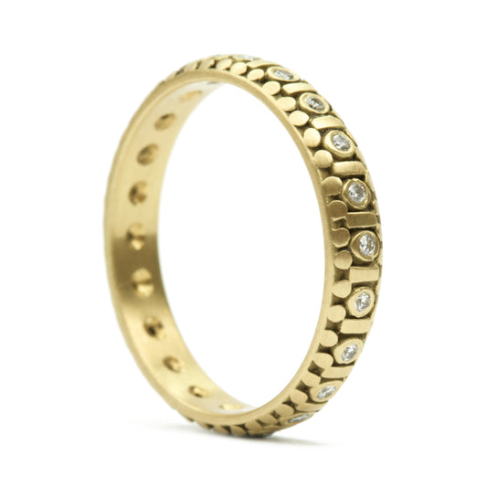 Fancy Costa Band 3. 75 mm with diamonds, side view