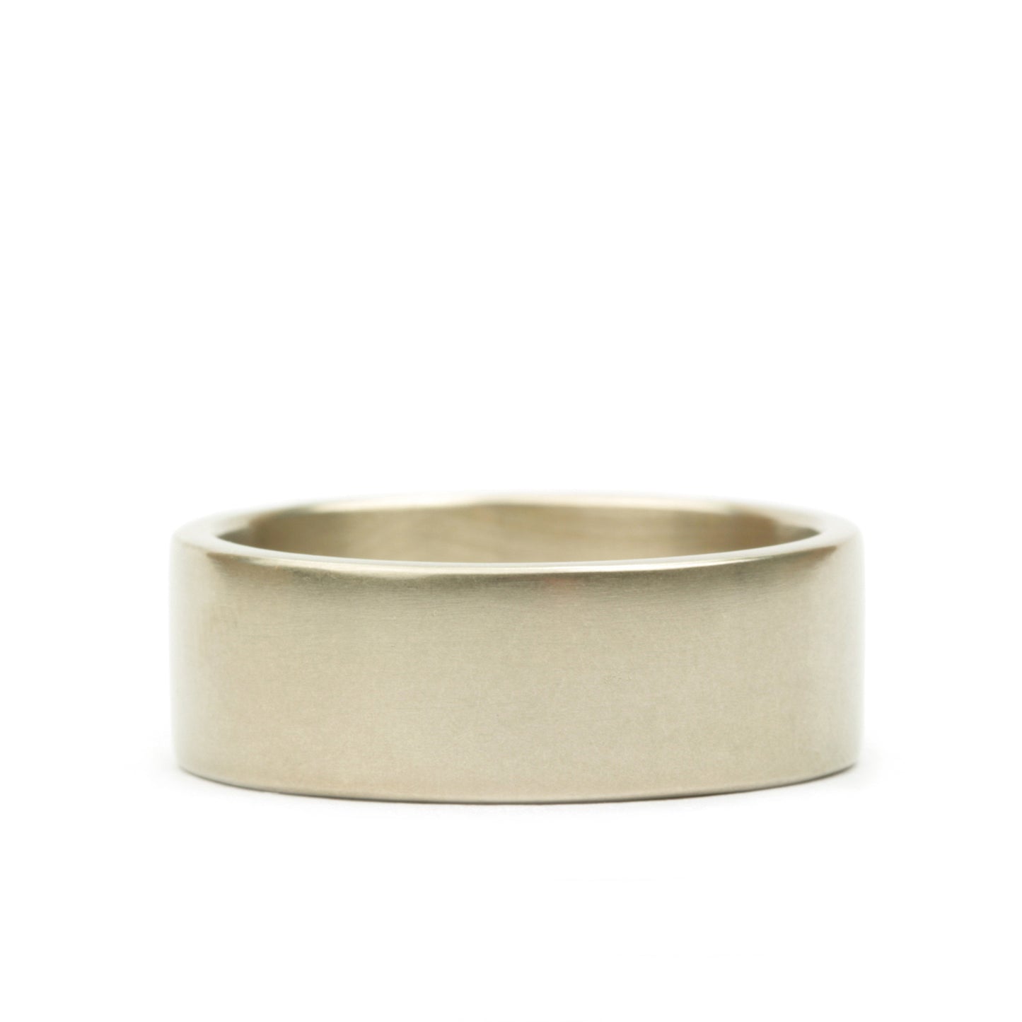 Square Plain Band 7.9 mm in 18K white gold