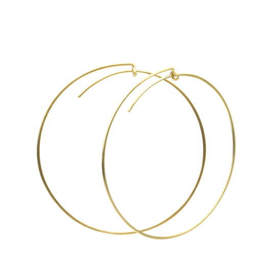 Lucky Hoop Earrings Large, side view