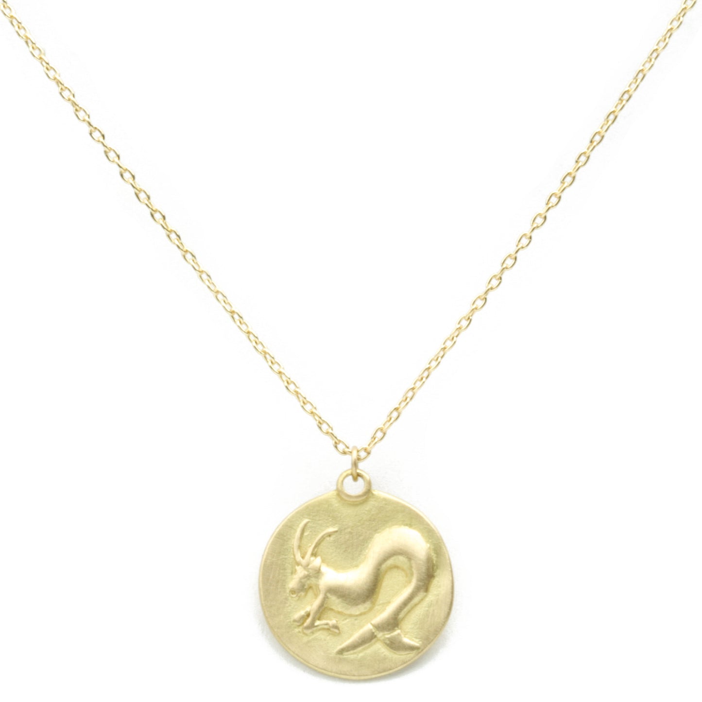 Capricorn Medal on cable chain