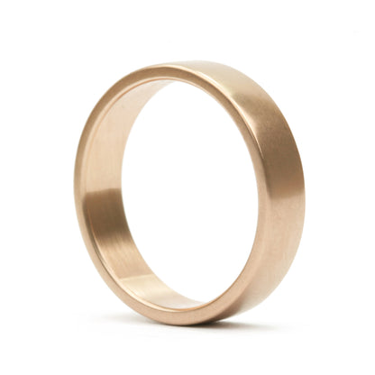 Square Plain Band 5 mm in 18K rose gold, side view