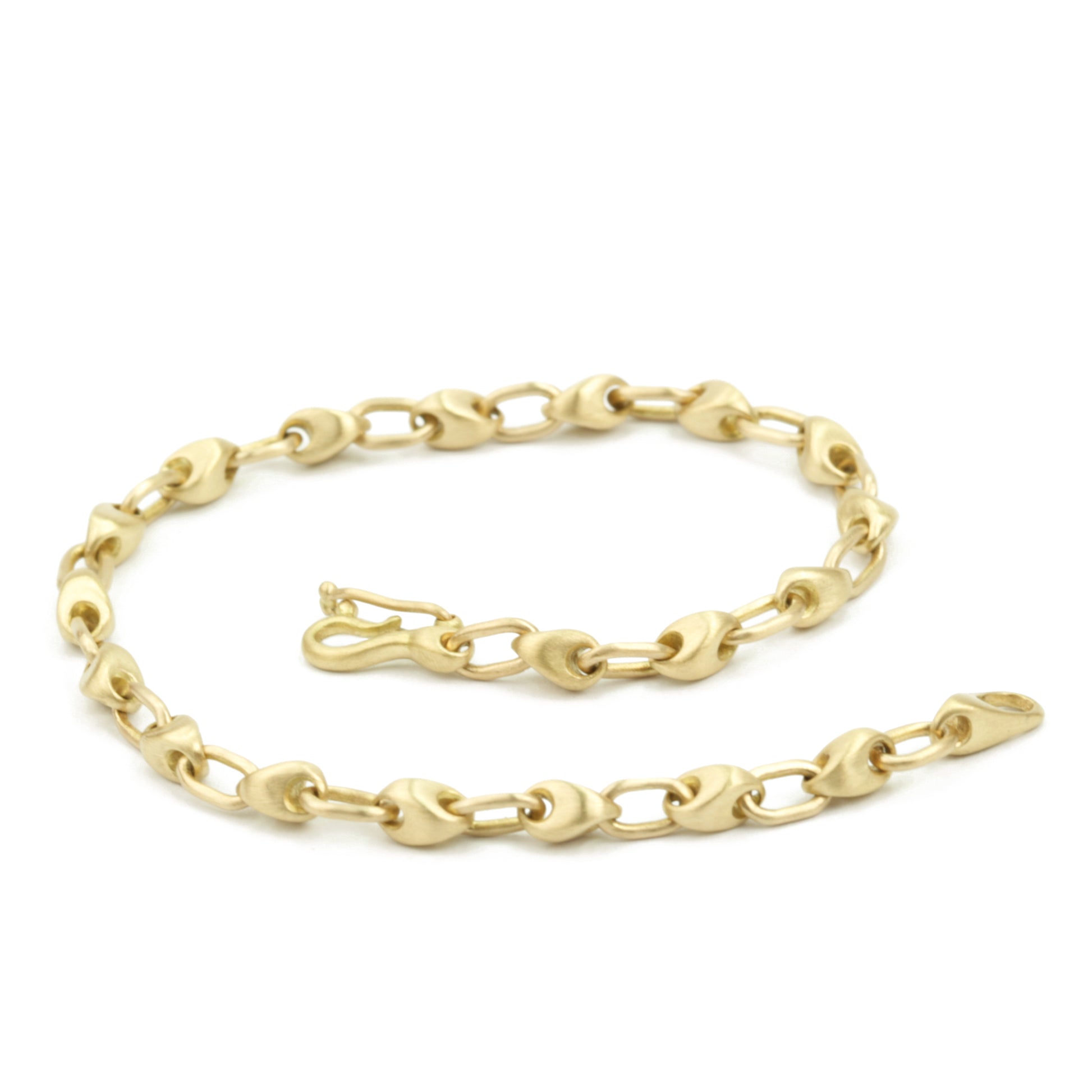 Pebble Chain Bracelet, coiled