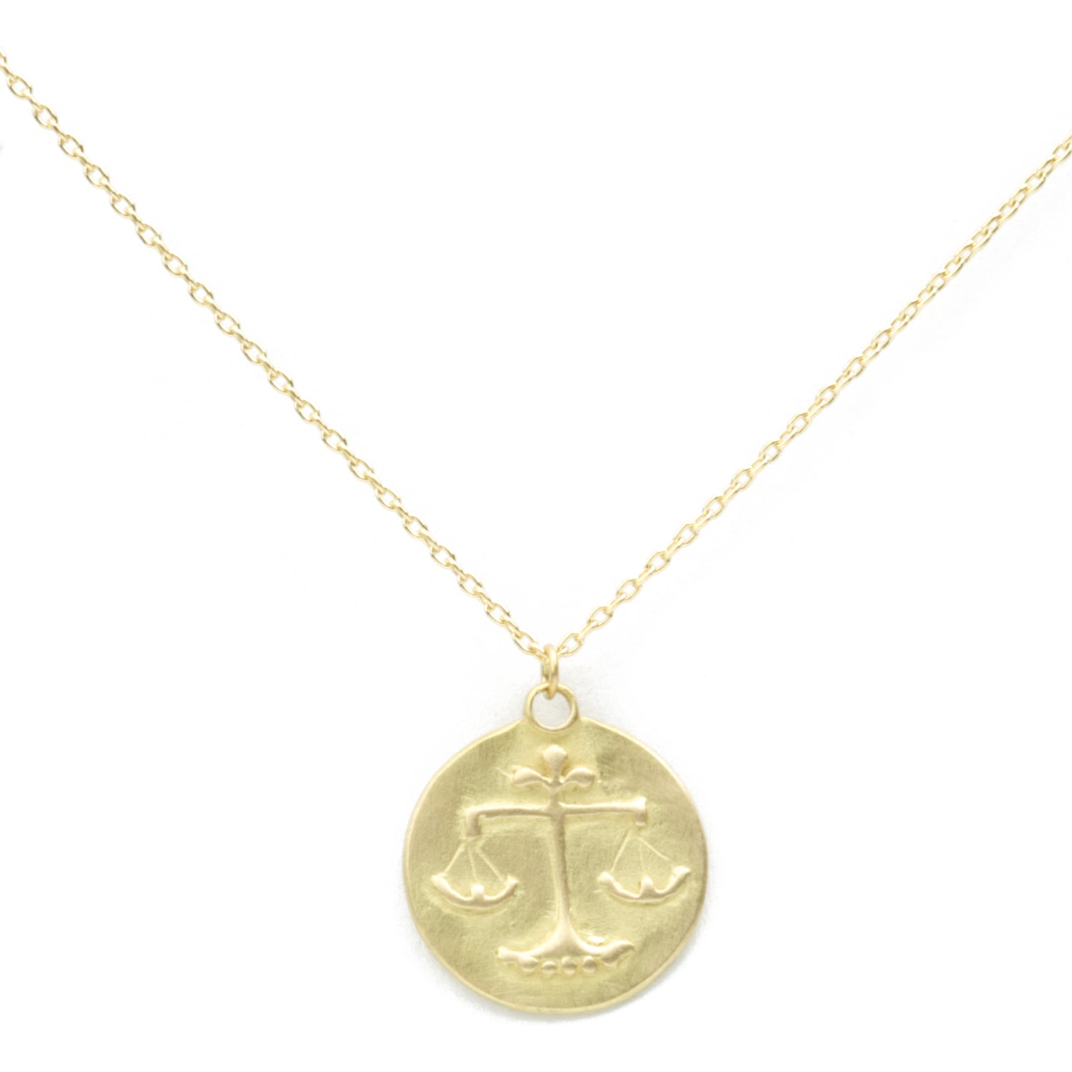 Libra Medal on cable chain