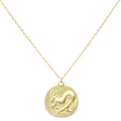 Capricorn Medal on cable chain