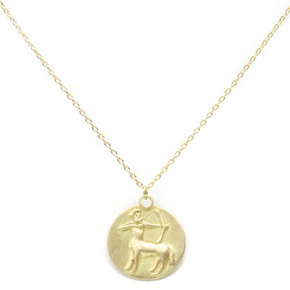 Sagittarius Medal on cable chain