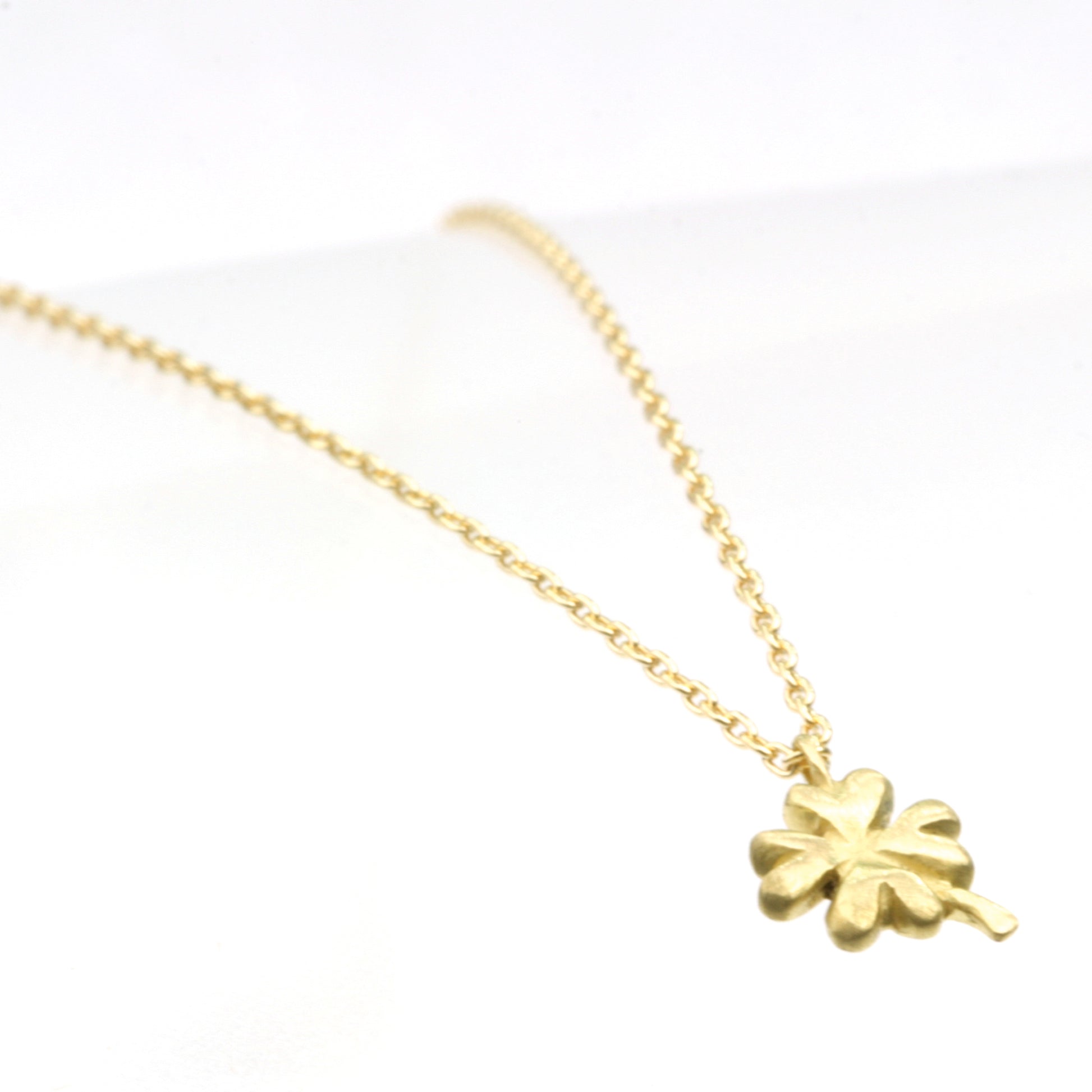 Micro Four Leaf Clover on cable chain